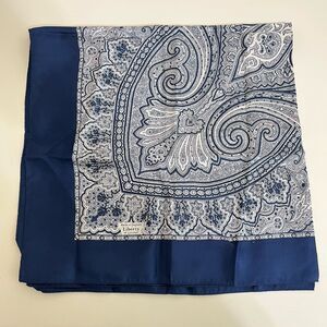 Liberty of London Blue and White Paisley Scarf Made in England